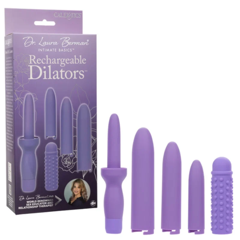 Dr. Laura Berman® Rechargeable Dilators™ Set of 4 Locking Sizes Plus Sleeve
