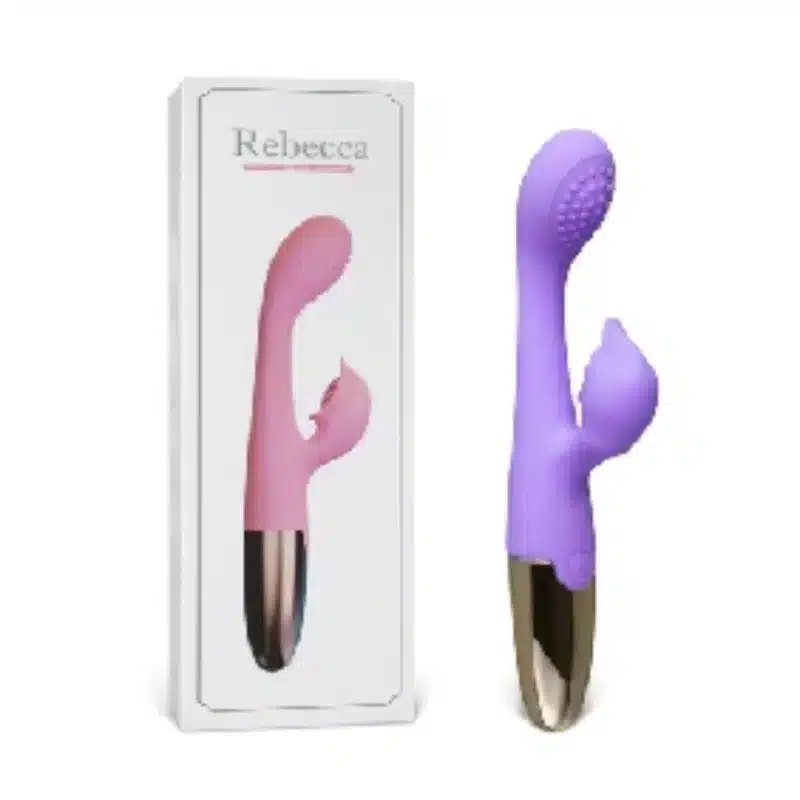 China Novelties Purple 10-Speed Waterproof Vibrating Silicone Vibrator - Rechargeable 1125