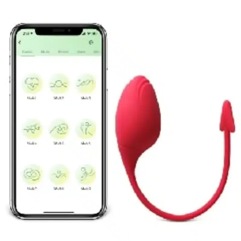 Red 9-Speed App-Controlled Vibrating Massager