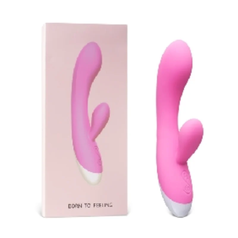 7.49'' Pink 12-Speed Rechargeable Vibrating Silicone Vibrator    CH0625