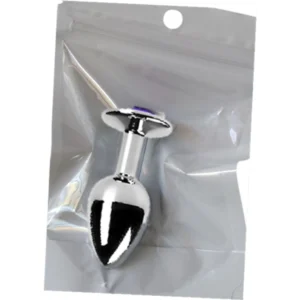 Purple Small Metallic Anal Plug    CH0625