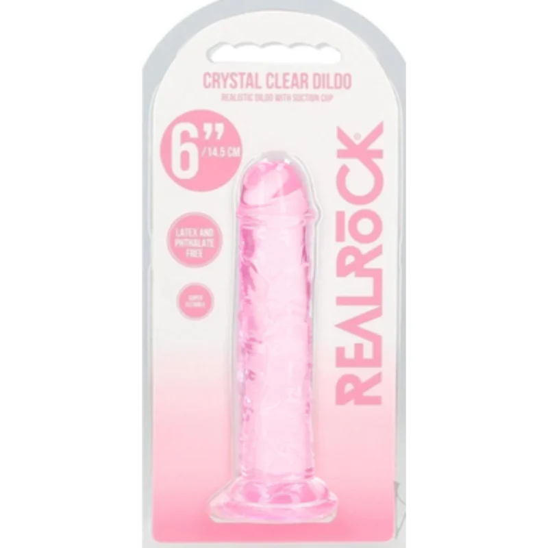 6" Inch Straight No Balls - Pink    0625