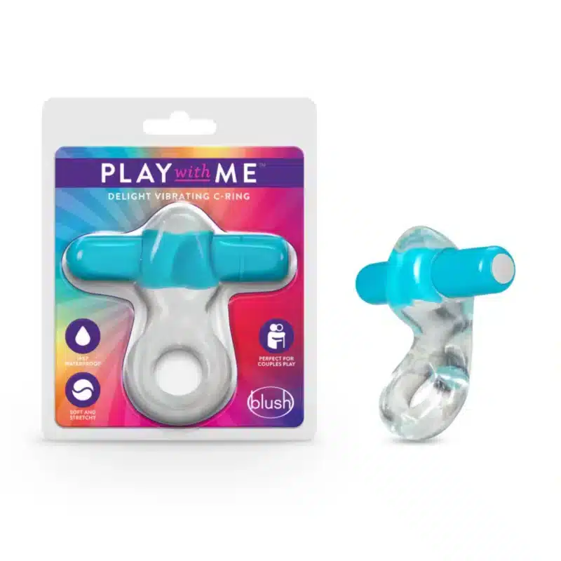 Blush Play with Me Delight Vibrating C-Ring-Blue 1025