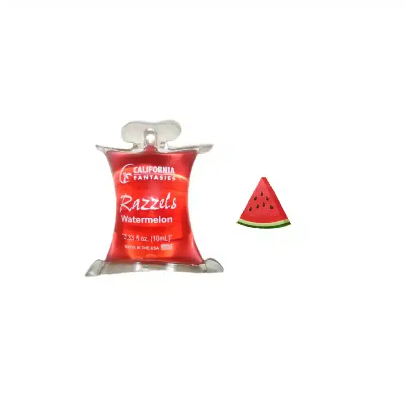 California Fantasies Razzels 3-in-1 Flavored Warming Lubricant, 10ml, Watermelon 1025