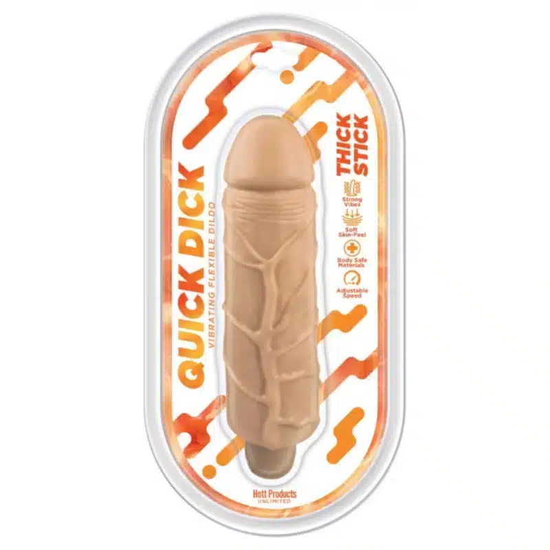 Hott Products Quick Dick - Thick Stick- Multi-Speed Vibration. Realistick Dildo - 7.75" 1025 vibrator