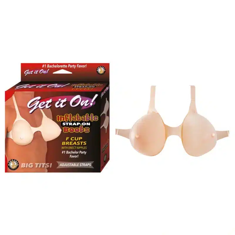 Nasstoys Get It On! Inflatable Strap-On Boobs-White 1025