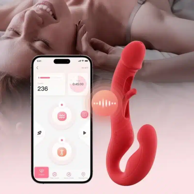 Honey Play Box Harmony Duo App-Controlled Strapless Tapping Technolody G-Spot And Clitoral Stimulation   1125