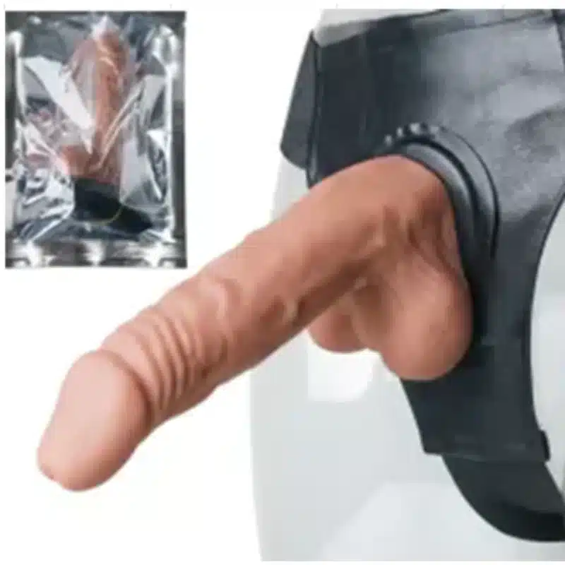 China Novelties 7-Inch Brown Wearable Strap-On Dildo