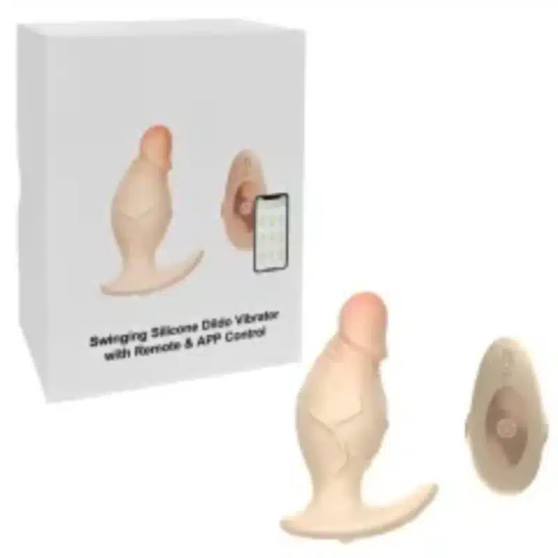 5.12'' Flesh Swinging Silicone Dildo Vibrator – 9 Modes, 360° Swing Motion, App-Controlled, Rechargeable, Waterproof 0426n