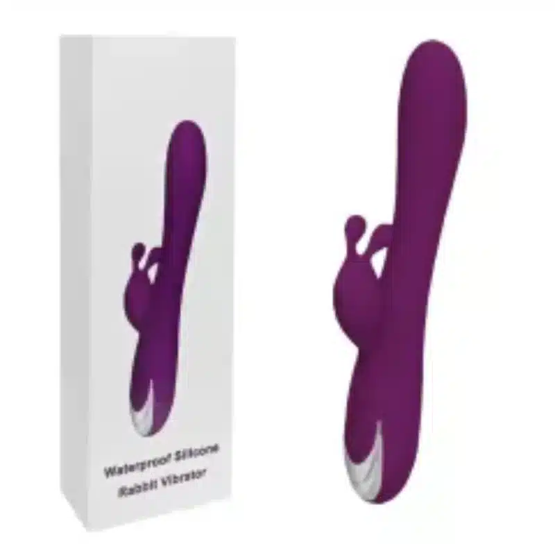 8.47'' Purple Rechargeable Waterproof Silicone Rabbit Vibrator – 10-Speed Dual-Motor and Ergonomic Design 0426n