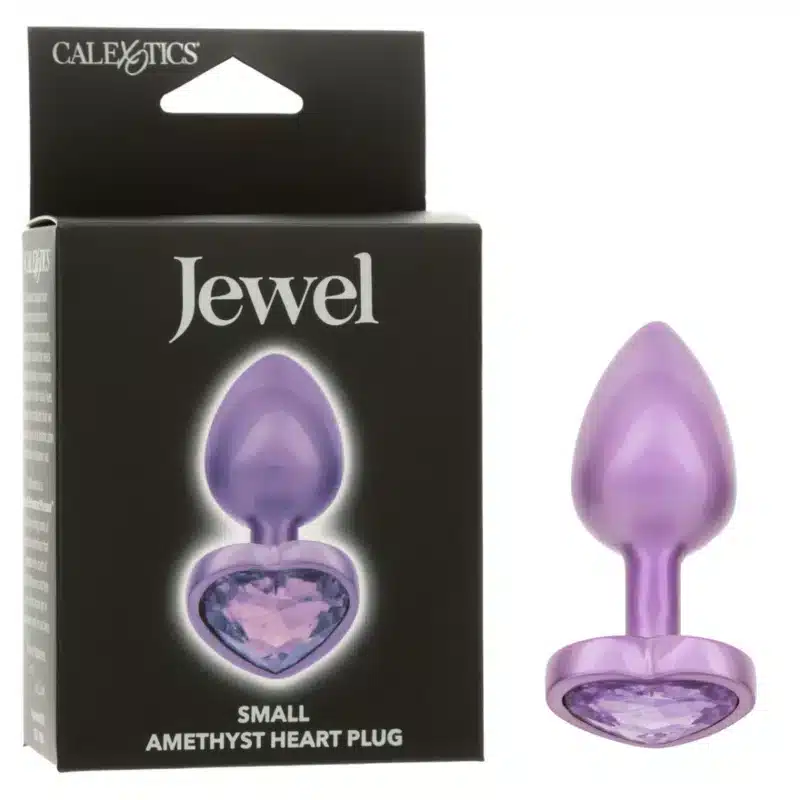 Jewel Small Amethyst Heart Plug 0326n