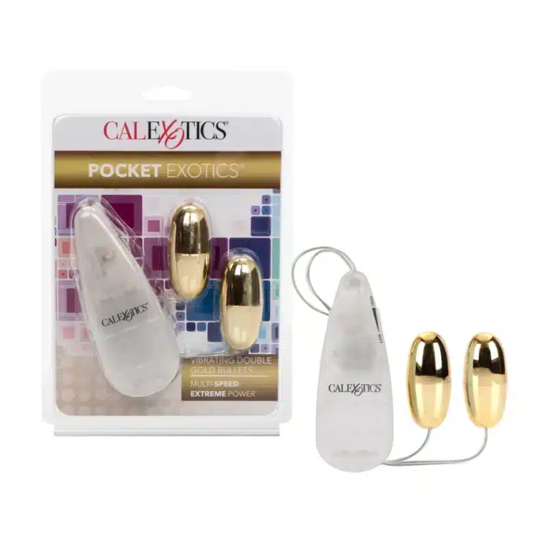 Pocket Exotics® Vibrating Double Gold Bullets 0326n