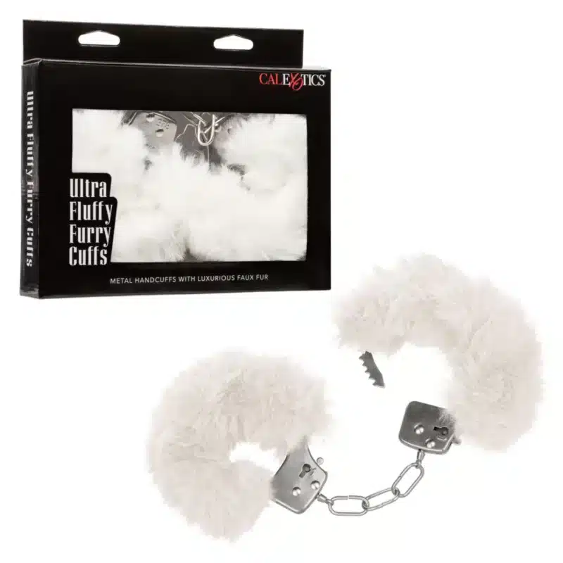 Ultra Fluffy Furry Cuffs - White 0326n
