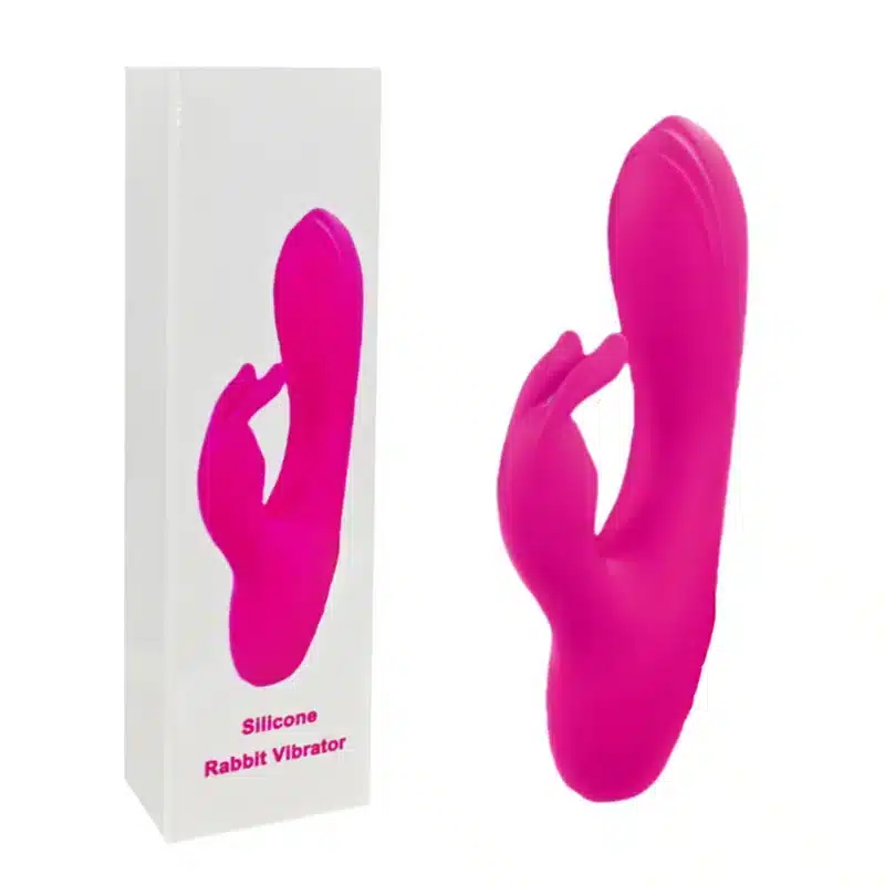 5.79'' Magenta Rechargeable Waterproof Silicone Rabbit Vibrator – 10-Speed and Compact Dual-Stimulation Design 0426n