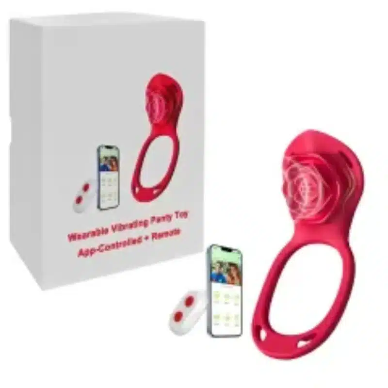 5.12'' Red Wearable Vibrating Panty Toy – 9 Modes, App-Controlled + Remote, Magnetic USB Rechargeable, Waterproof 0426n