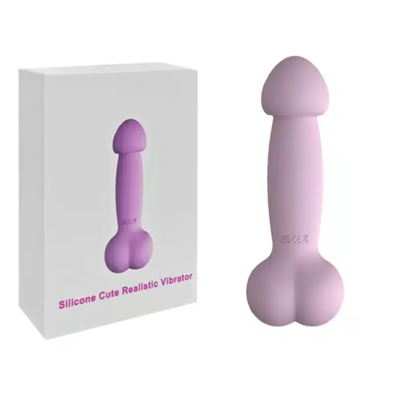 5.12'' Pink Waterproof Rechargeable Silicone Cute Realistic Vibrator – 10 Modes 0426n