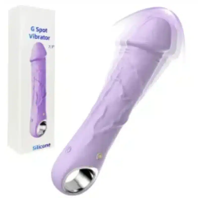 7.09'' Light Purple Bendable Silicone Rechargeable Realistic Vibrator – 10 Modes, Waterproof 0426n
