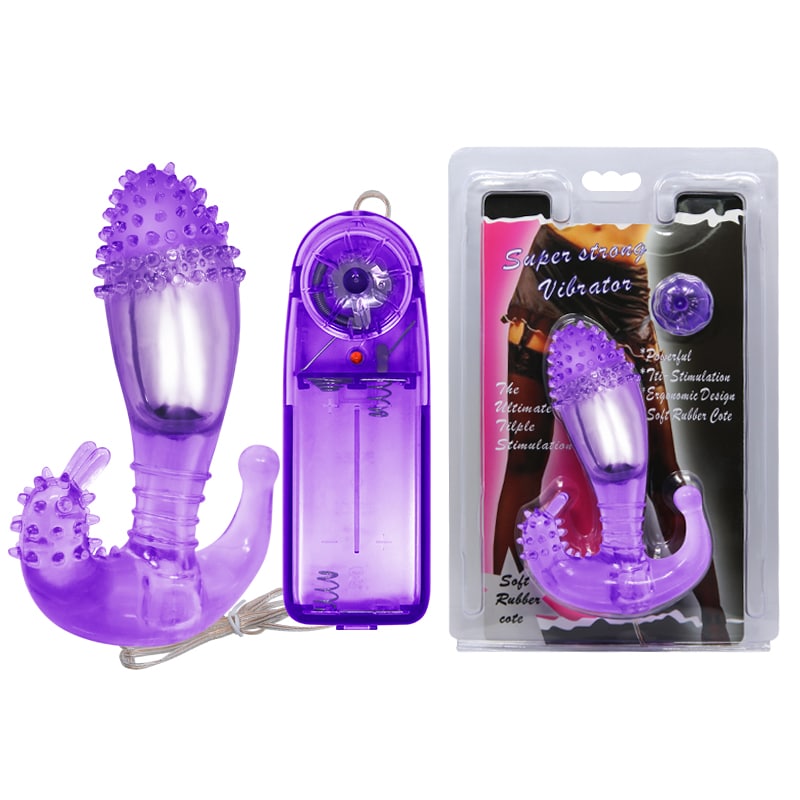 Vib, Triple stimulation, TPR Material, Pink Purple 2AA Batteries ago26