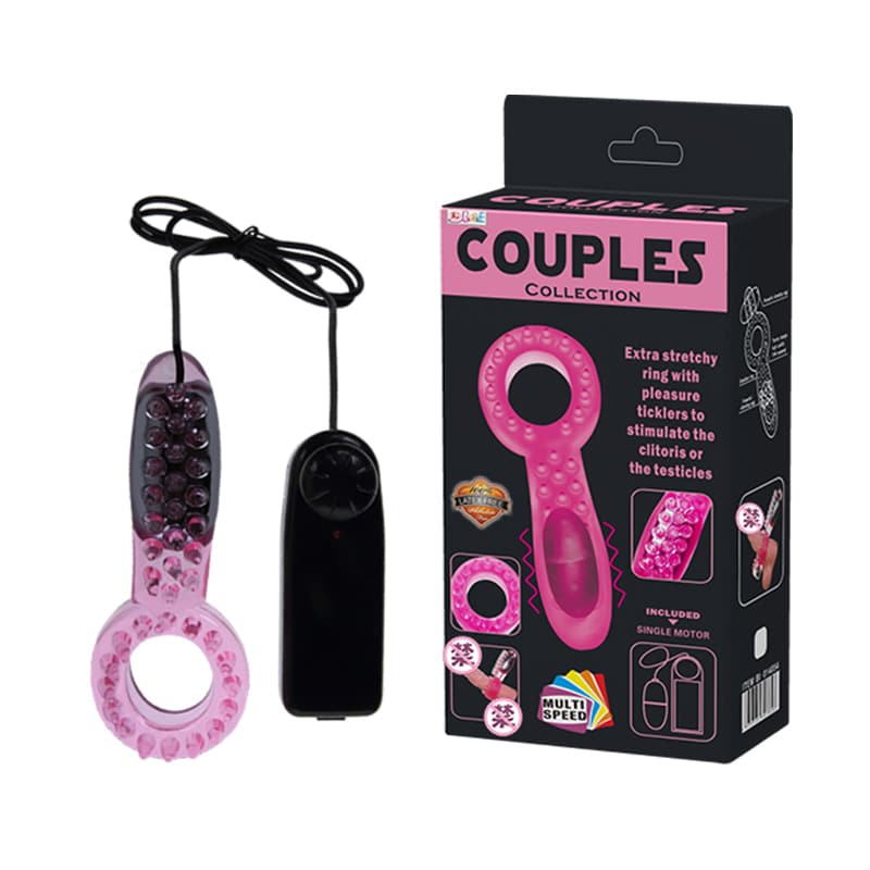 Stretchy ring with one vibrator,  Multi-speed vibration, TPR material, 2 AA batteries  ago26