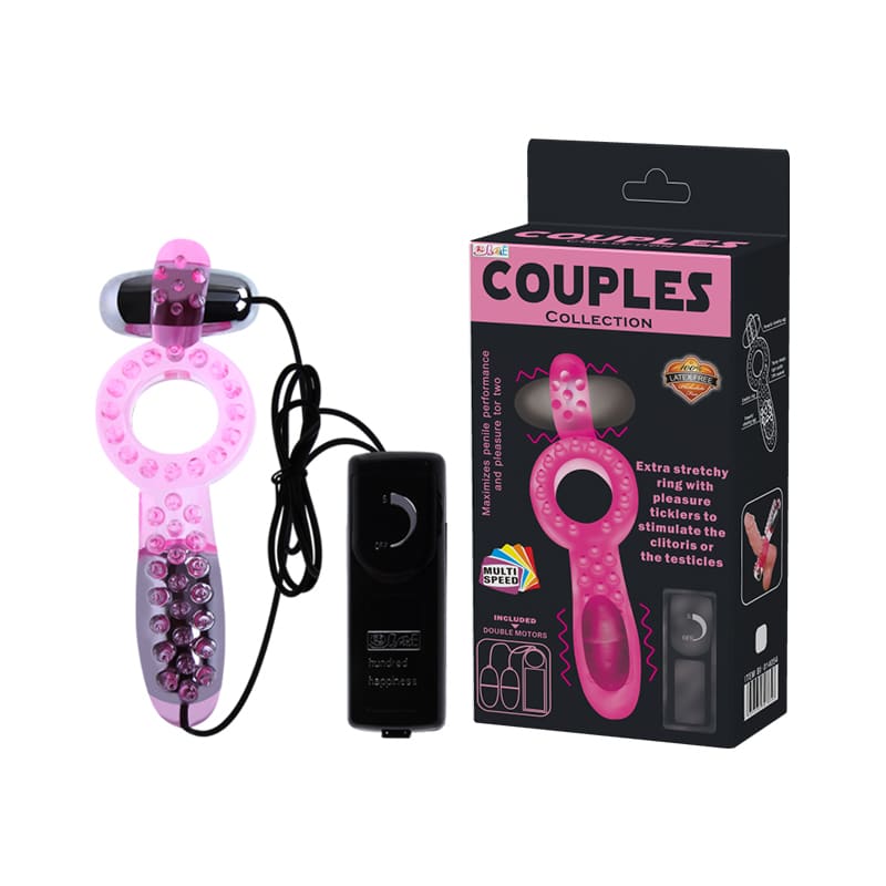 Stretchy ring with doulbe vibrators,  Multi-speed, TPR material, 2 AA batteries ago26