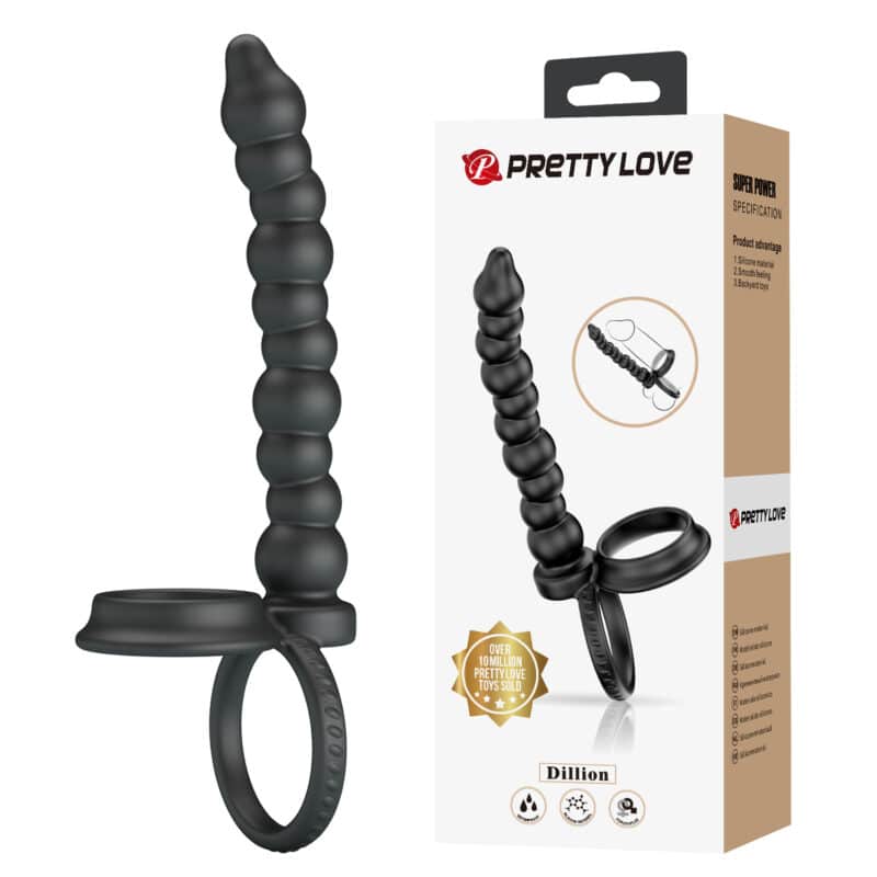 Anal Couples Male Strap On Double Penetration, two cock rings, non-vibration, Silicone material ago26